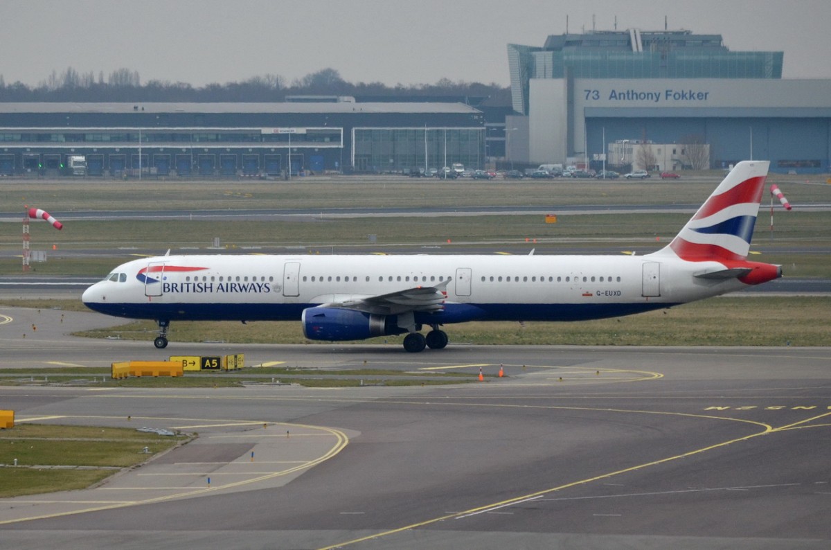 G-EUXD British Airways Airbus A321-231   zum Start am 15.03.2015 in Amsterdam