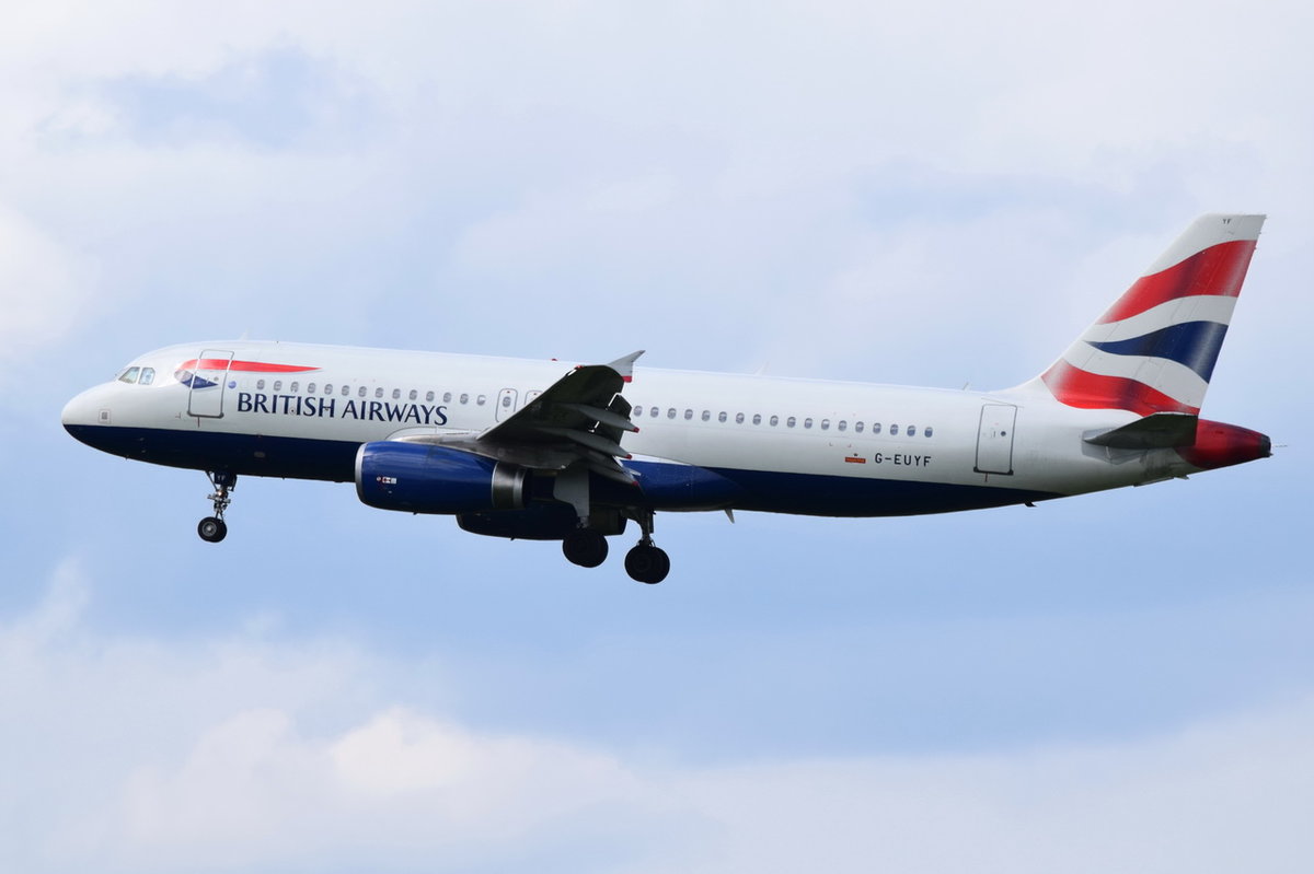 G-EUYF British Airways Airbus A320-232  Landeanflug München am 15.05.2016