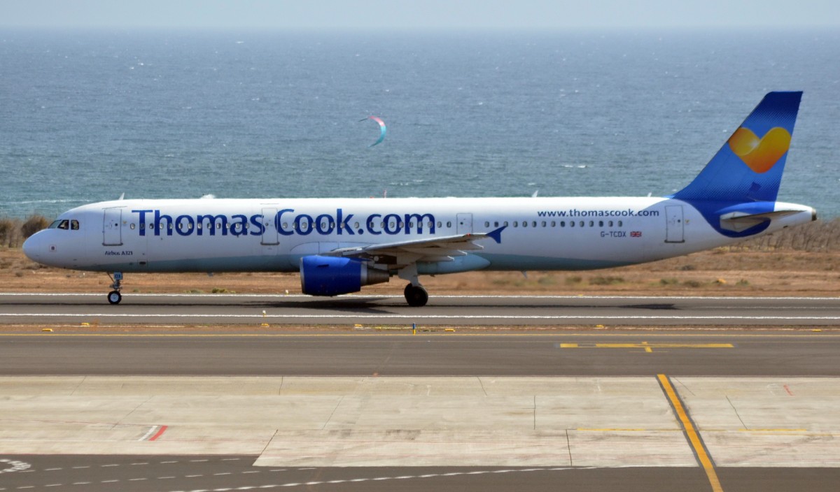 G-TCDX Thomas Cook Airlines Airbus A321-211 gelandet am 22.12.2015, in Arrecife Lanzarote