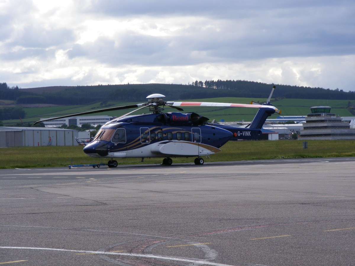 G-VINK, Sikorsky S92A,Bond Offshore Helicopters, Aberdeen Airport (ABZ), 28.6.2015