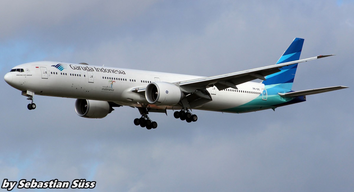 Garuda Indonesia B777-300ER PK-GIC @ Amsterdam Airport Schiphol. 4.4.15