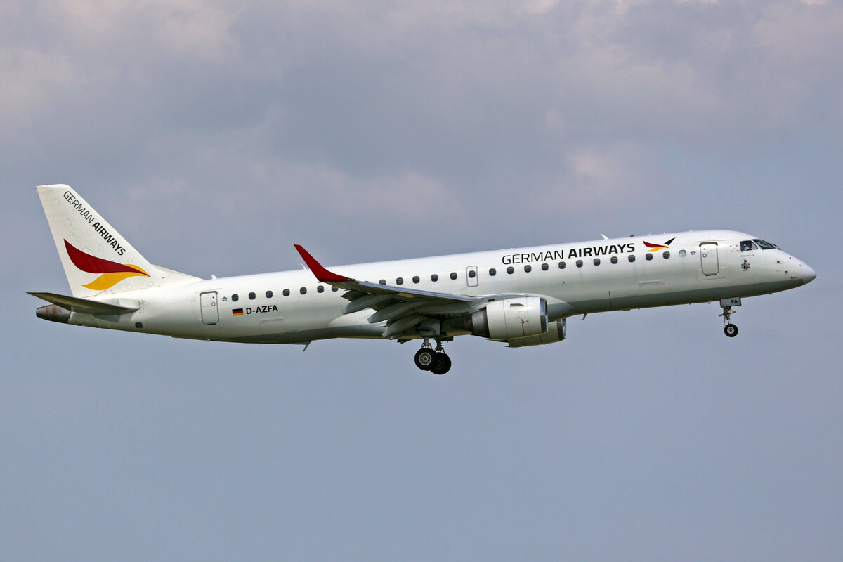 German Airways, D-AZFA, Embraer ERJ-190LR, msn: 19000063, 19.Mai 2023, AMS Amsterdam, Netherlands.