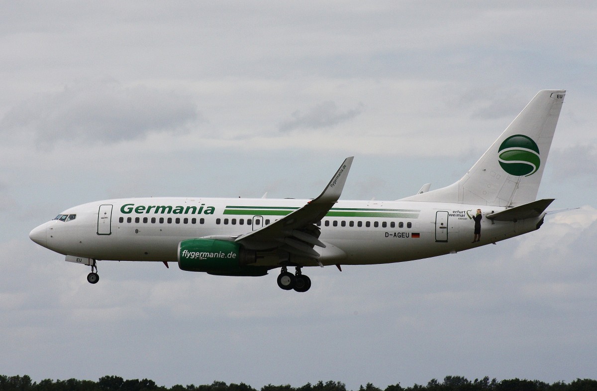 Germania,D-AGEU,(c/n 28104),Boeing 737-75B,09.08.2014,HAM-EDDH,Hamburg,Germany(Sticker:erfurt weimar airport)