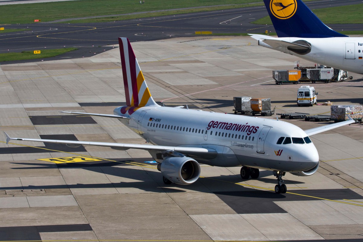 Germanwings (4U-GWI), D-AKNV, Airbus, A 319-112 (neue GW-Lkrg.), 22.08.2015, DUS-EDDL, Düsseldorf, Germany 