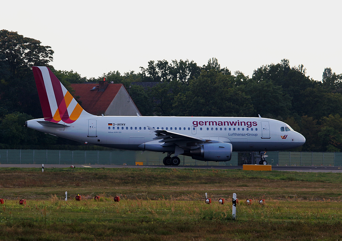 Germanwings, Airbus A 319-112, D-AKNV, TXL, 23.09.2016