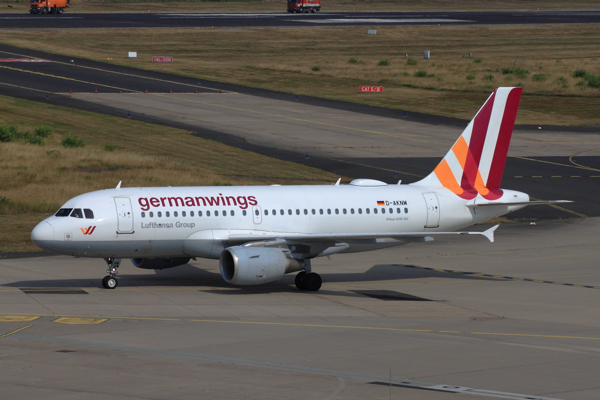 Germanwings, Airbus A319-112, D-AKNM. Köln-Bonn (CGN/EDDK), 22.07.2018.