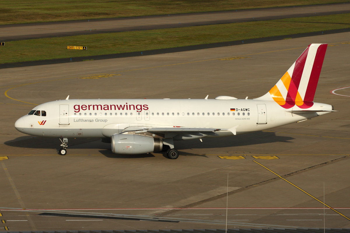 Germanwings, D-AGWC, Airbus A319-100. Köln-Bonn (CGN/EDDK) am 16.07.2017.