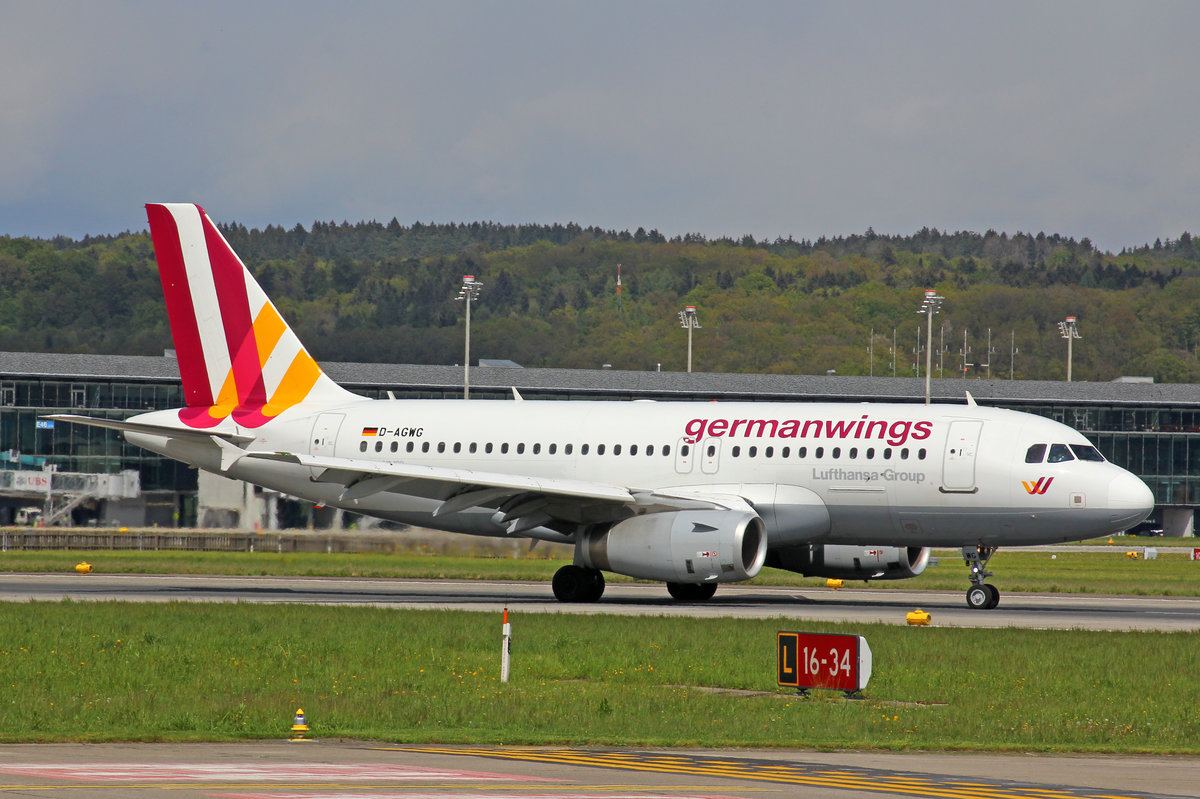 Germanwings, D-AGWG, Airbus A319-132, 28.April 2016, ZRH Zürich, Switzerland.