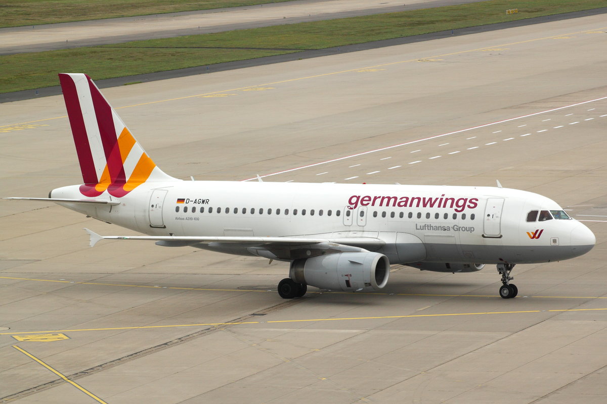 Germanwings, D-AGWR, Airbus A319-132. Köln-Bonn (CGN/EDDK) am 16.07.2017.