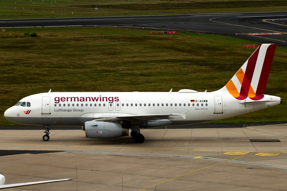 Germanwings, D-AGWW, Airbus A319-132. Köln-Bonn (CGN/EDDK) am 16.07.2017.