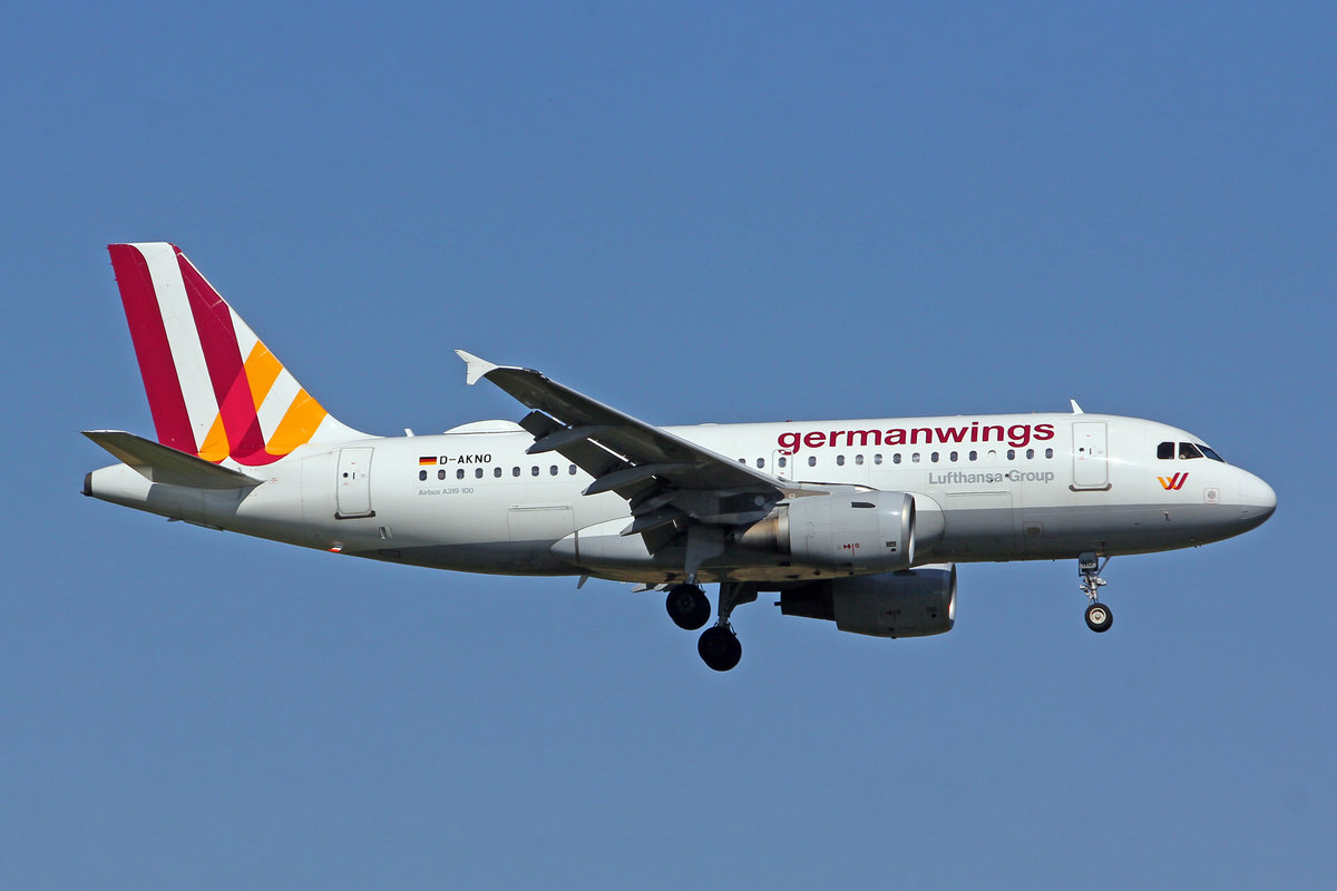 Germanwings, D-AKNO, Airbus A319-112, msn: 1147, 05.September 2018, ZRH Zürich, Switzerland.