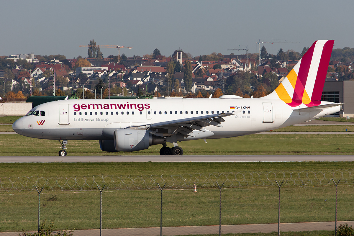 Germanwings, D-AKNV, Airbus, A319-112, 15.10.2019, STR, Stuttgart, Germany


