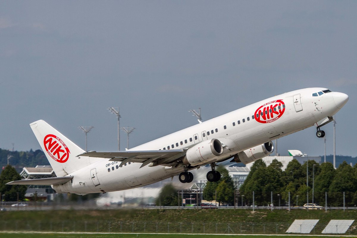 Go2Sky (6G-RLX), OM-GTD, Boeing, 737-46J (lst. HG ~ Niki-Sticker), 22.08.2017, MUC-EDDM, München, Germany 