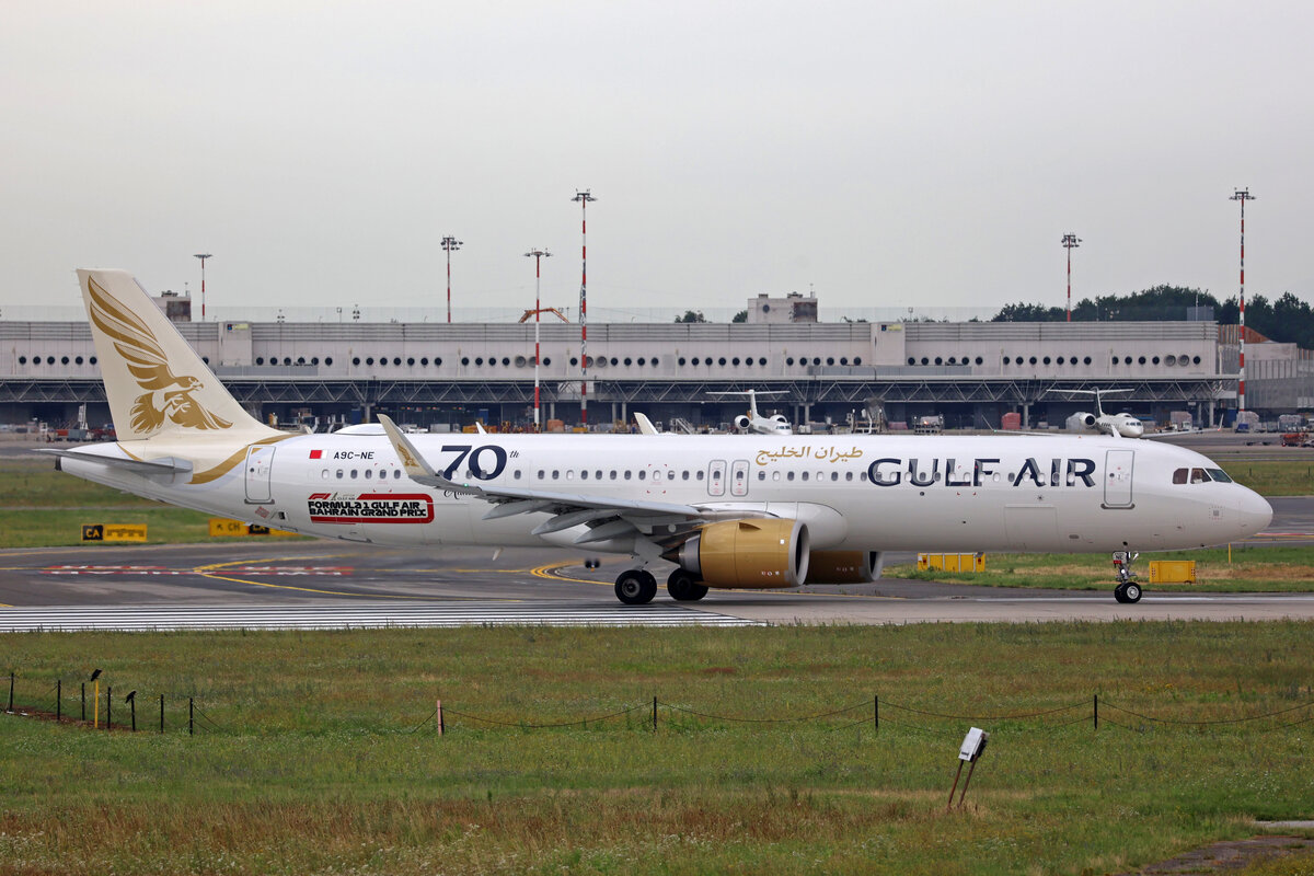 Gulf Air, A9C-NE, Airbus A321-253NX, msn: 10972, 12.Juli 2023, MXP Milano Malpensa, Italy.