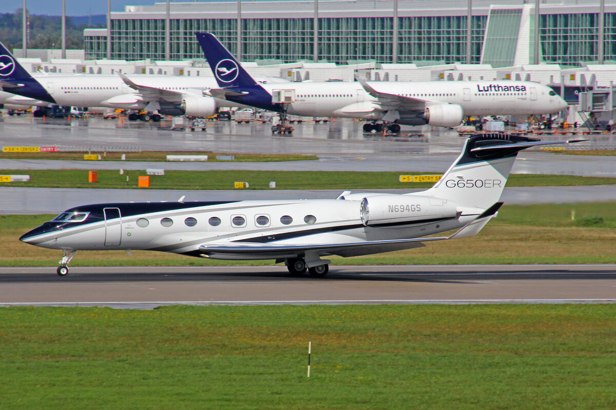 Gulfstream Aerospace Corp., N694GS, Gulfstream G650ER, msn: 6494, 10.September 2022, MUC München, Germany.
