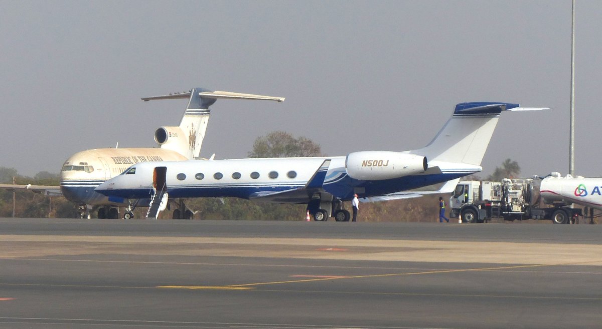 Gulfstream G 550, N500J, Banjul International Airport (BJL), 26.2.2019