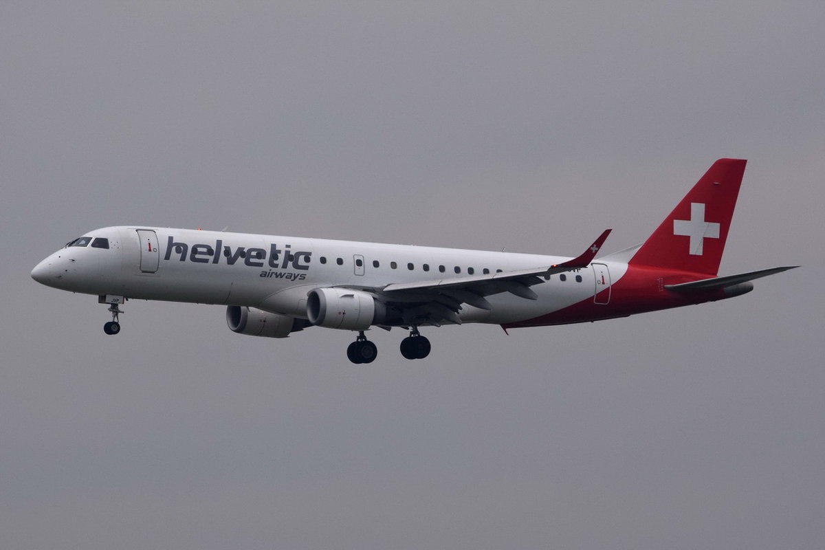 HB-JVP Helvetic Airways Embraer ERJ-190LR (ERJ-190-100 LR)  , FRA , 06.12.2017