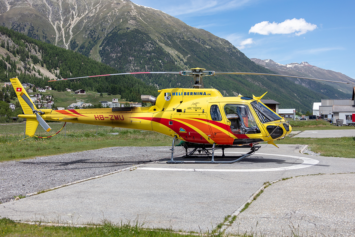 Heli Bernina, HB-ZMU, Eurocopter, AS-350B3, 23.06.2021, SMV, Samedan, Switzerland