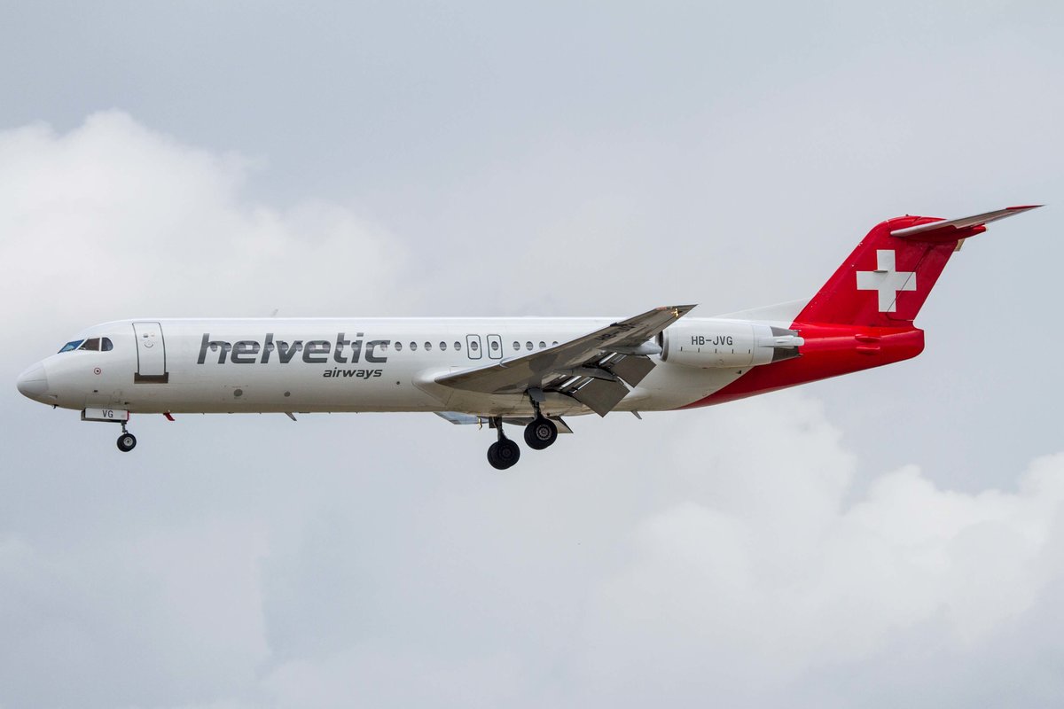 Helvetic Airways (2L-OAW), HB-JVG, Fokker, 100, 10.07.2017, FRA-EDDF, Frankfurt, Germany 