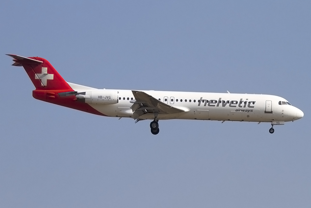 Helvetic Airways, HB-JVG, Fokker, F-100, 09.03.2014, ZRH, Zürich, Switzerland



