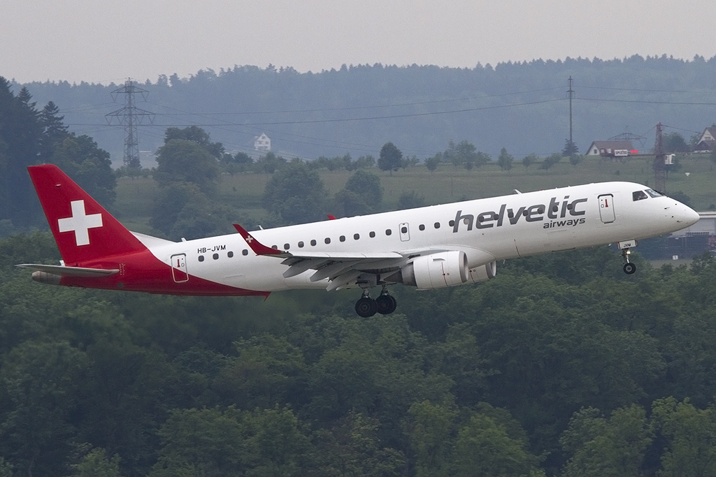 Helvetic Airways, HB-JVM, Embraer, ERJ-190LR, 24.05.2015, ZRH, Zürich, Switzerland 




