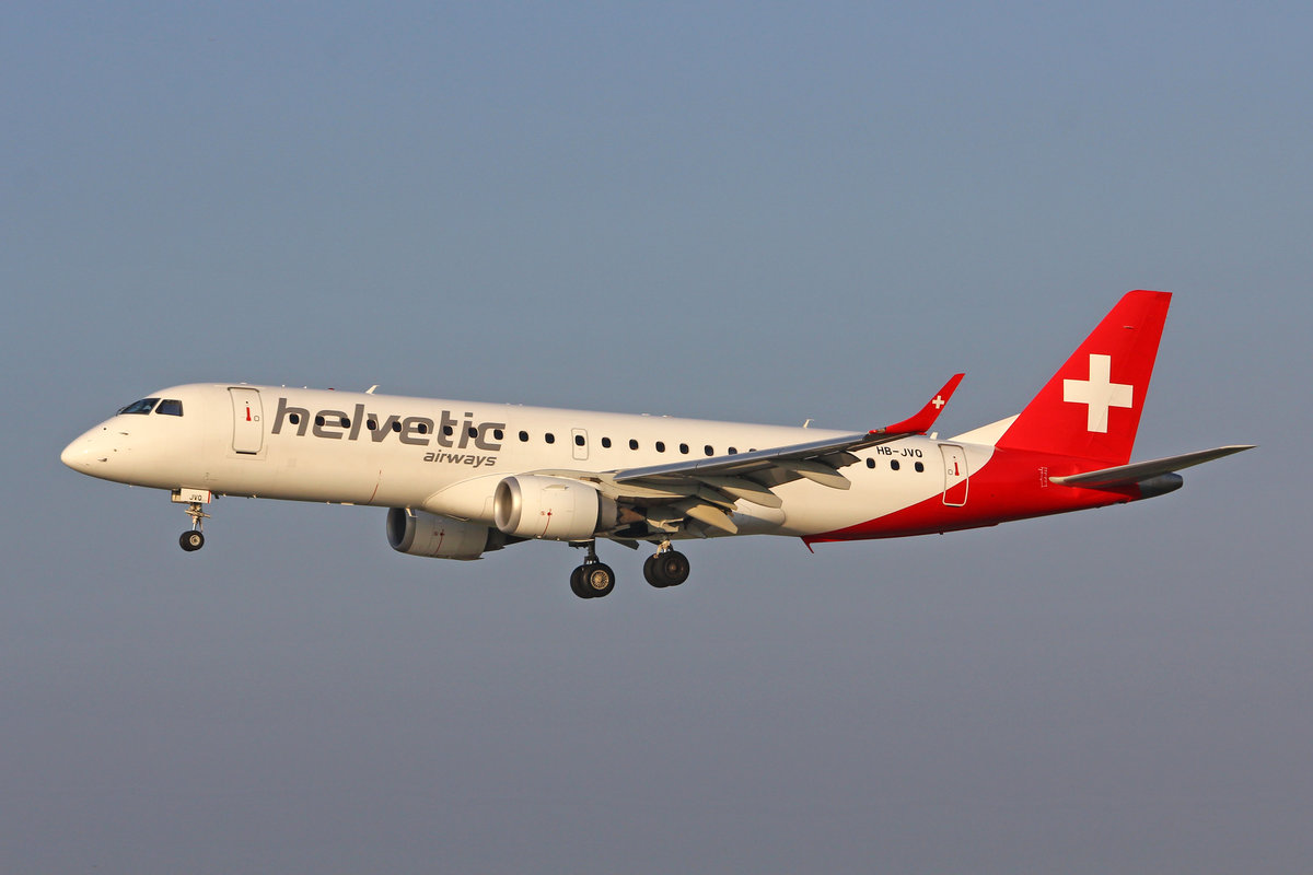 Helvetic Airways, HB-JVQ, Embraer Emb-190LR, msn. 19000420, 05.September 2018, ZRH Zürich, Switzerland.