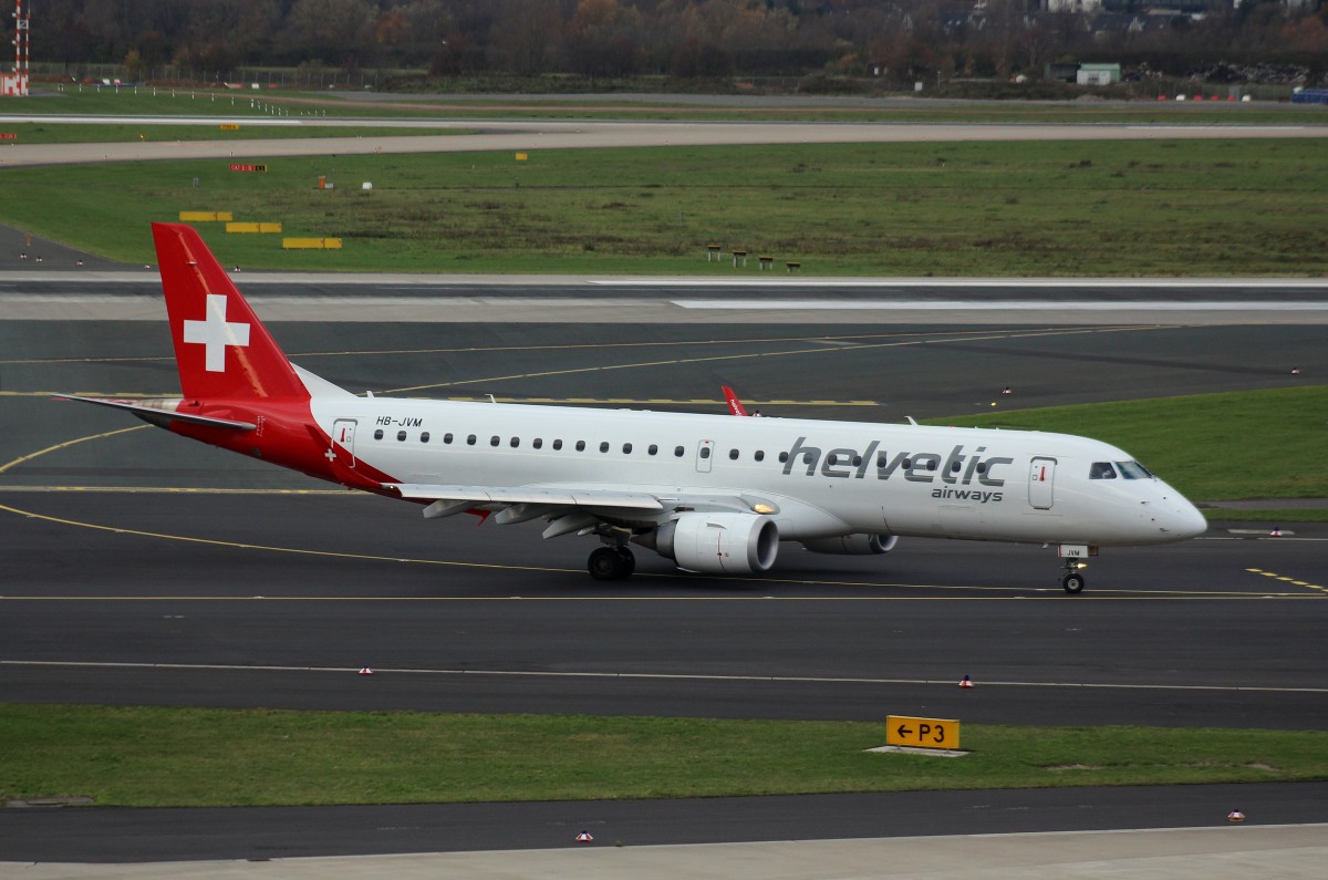 Helvetic,HB-JVM,(C/N 349),Embraer ERJ-190-100LR, 21.11.2015,DUS-EDDL, Düsseldorf, Germany