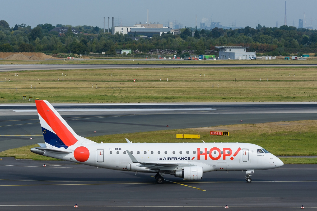 HOP! Embraer ERJ-170LR (ERJ-170-100 LR) F-HBXL am 11.09.2016 in Düsseldorf.