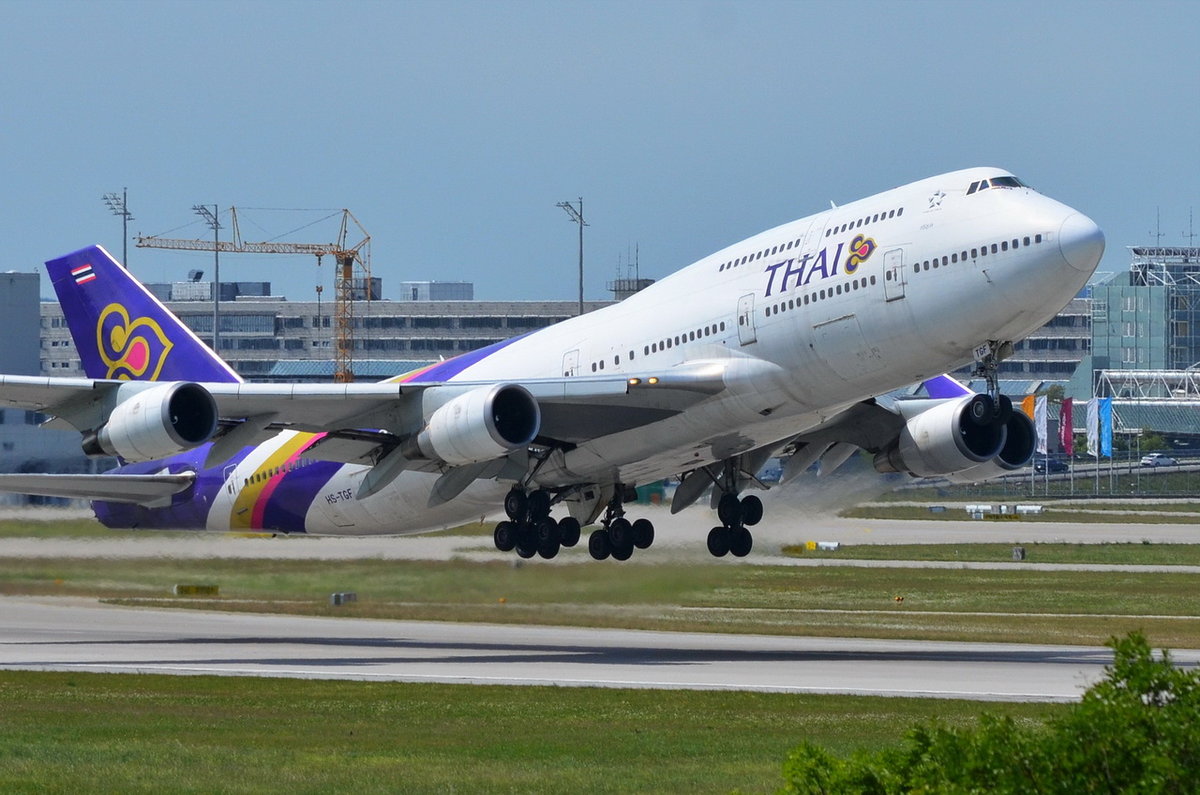 HS-TGF Thai Airways International Boeing 747-4D7  , MUC , 20.05.2018