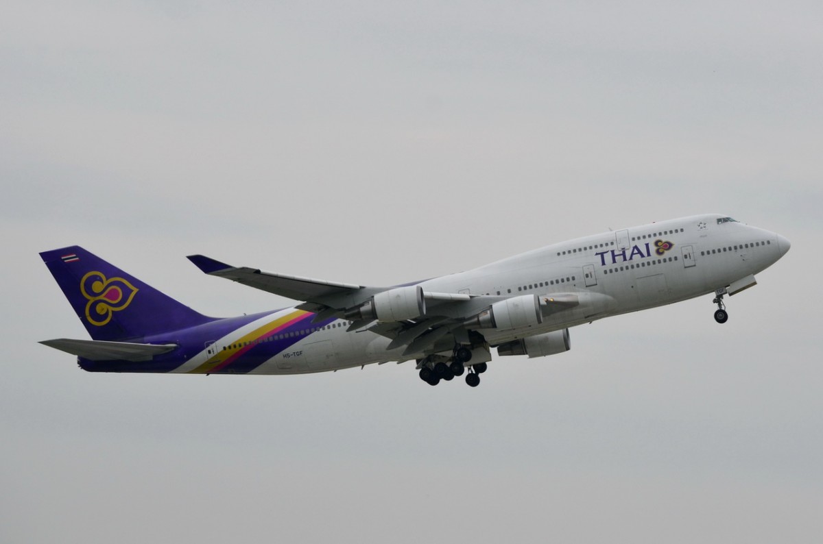 HS-TGF Thai Airways International Boeing 747-4D7    in München gestartet am 15.05.2015