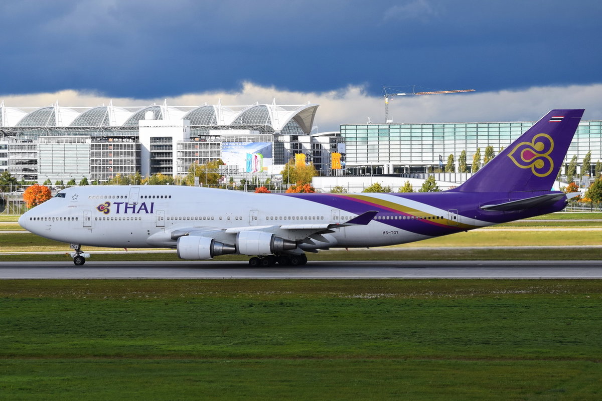 HS-TGY Thai Airways International Boeing 747-4D7   , MUC , 03.10.2017