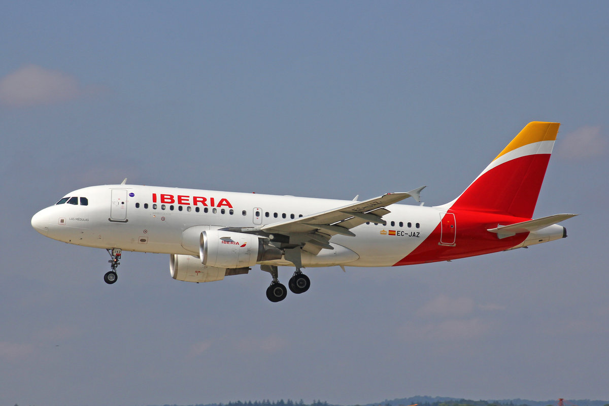 Iberia, EC-JAZ, Airbus A319-111, msn: 2264,  Las Medulas , 21.Juli 2017, ZRH Zürich, Switzerland.