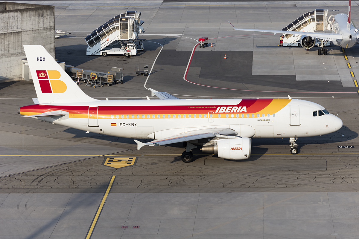 Iberia, EC-KBX, Airbus, A319-111, 25.05.2017, ZRH, Zürich, Switzerland


