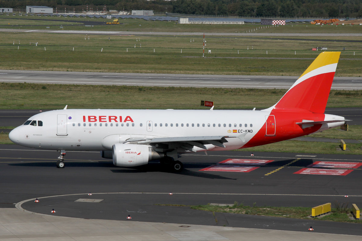 Iberia, EC-MD  Petirrojo , Airbus, A 319-111, DUS-EDDL, Düsseldorf, 21.08.2019, Germany 