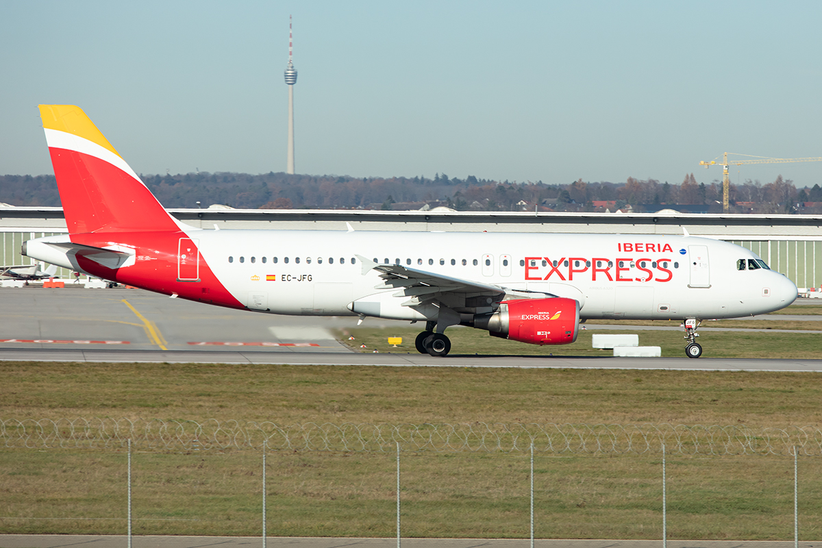 Iberia Express, EC-JFG, Airbus, A320-214, 03.12.2019, STR, Stuttgart, Germany



