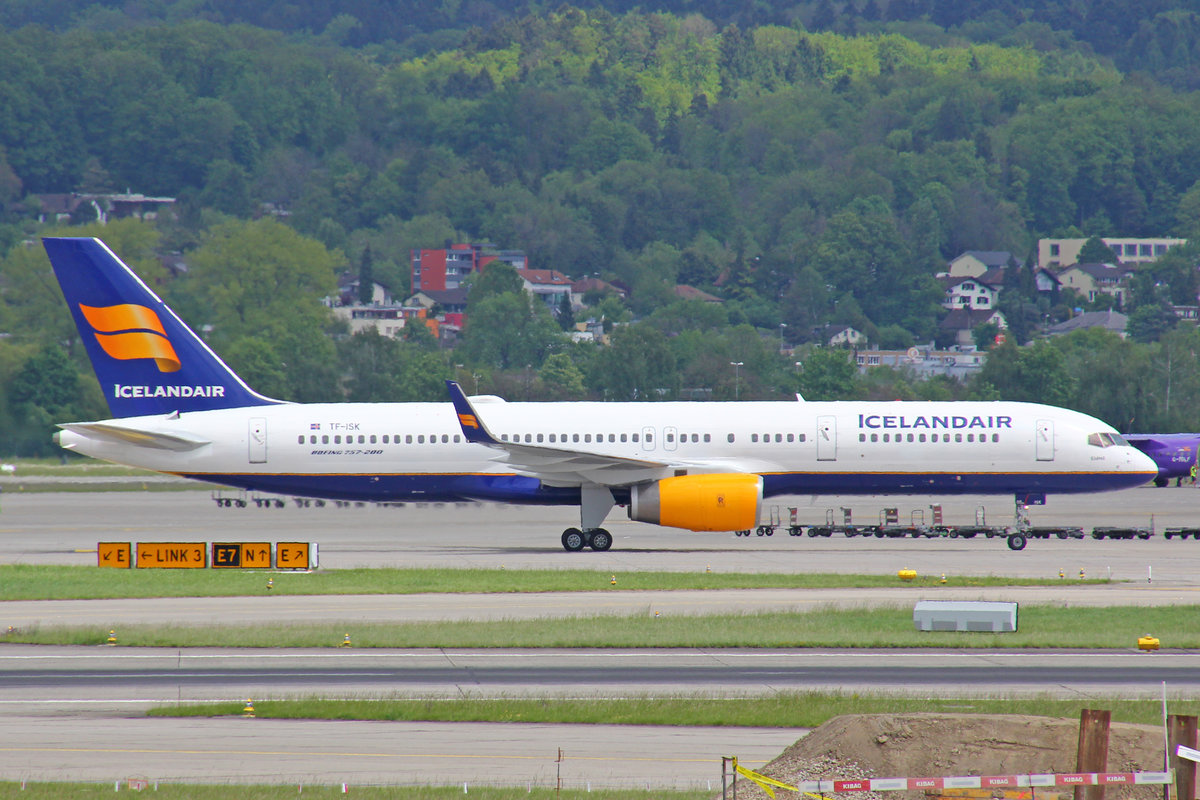 Icelandair, TF-ISK, Boeing 757-223, Eldfell , 13.Mai 2017, ZRH Zürich, Switzerland.