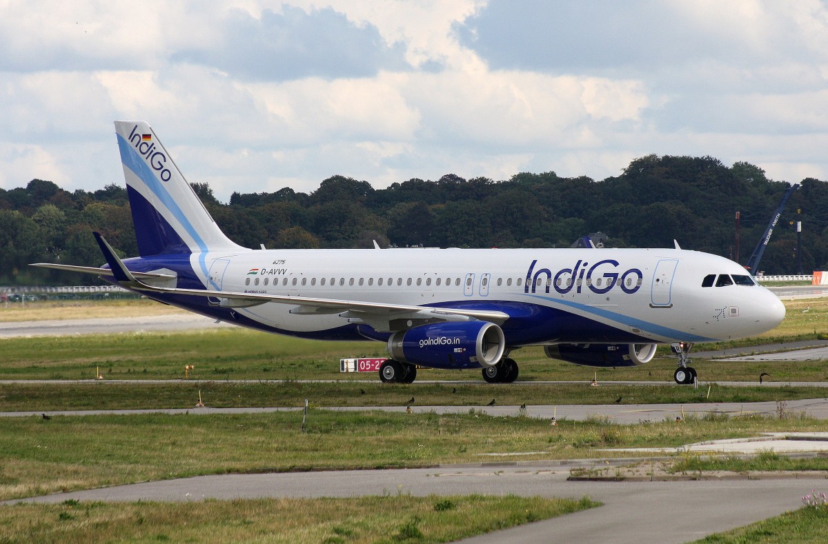IndiGo, D-AVVV, Reg.VT -IAR, (c/n 6275), Airbus A 320-232 (SL), 11.09.2014, XFW-EDHI, Hamburg -Finkenwerder, Germany 