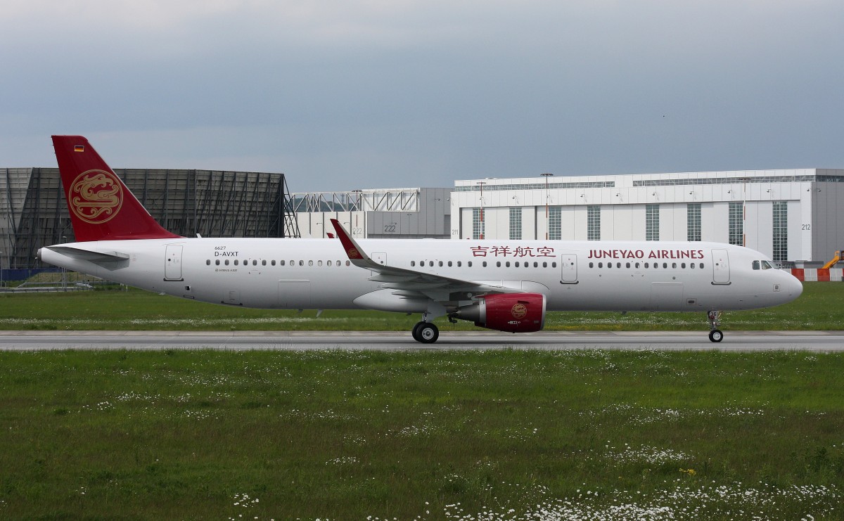 Juneyao Airlines,D-AVXT,Reg.B-8036,(c/n6627),Airbus A321-211(SL),20.05.2015,XFW-EDHI,hamburg-Finkenwerder,Germany