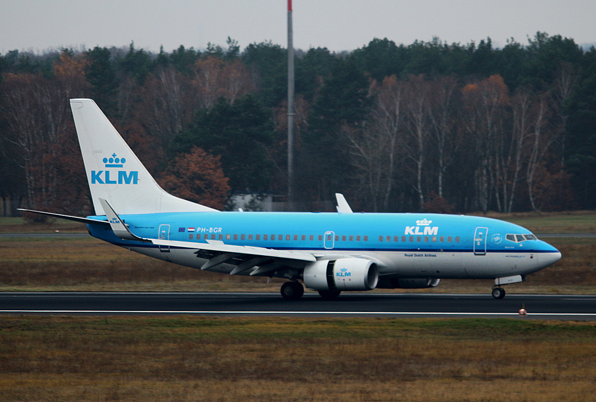 KLM, Boeing B 737-7K2, PH-BGR, TXL, 25.11.2016