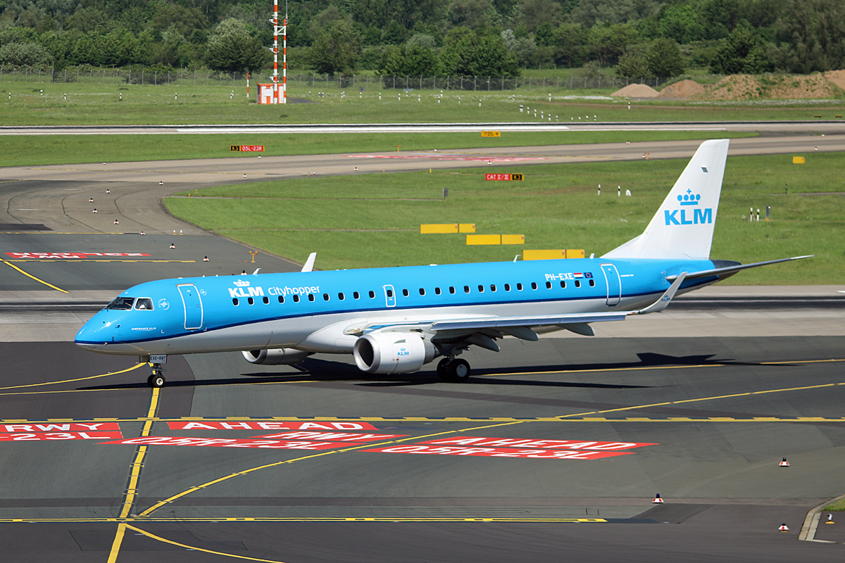KLM-Cityhopper, ERJ-190-100STD, PH-EXE, DUS, 17.05.2017
