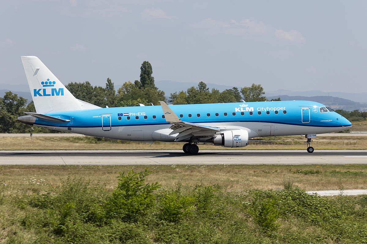 KLM - Cityhopper, PH-EXG, Embraer, 190LR, 24.07.2018, BSL, Basel, Switzerland 



