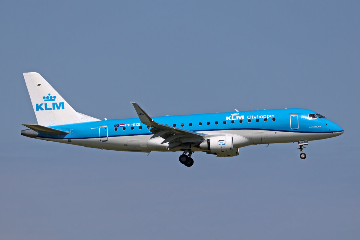 KLM Cityhopper, PH-EXG, Embraer ERJ-175STD, msn: 17000546, 20.Mai 2023, AMS Amsterdam, Netherlands.