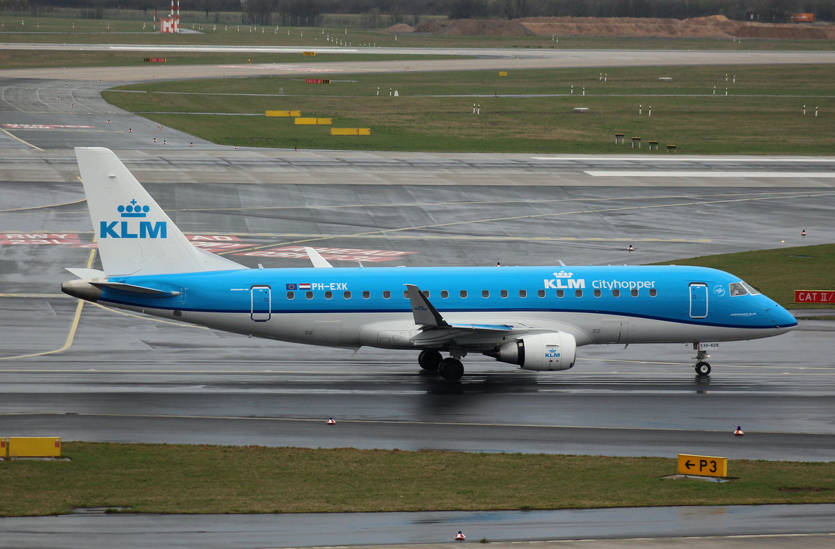 KLM Cityhopper, PH-EXK, (c/n 170000629),Embraer ERJ170-200LR, 18.03.2017, DUS-EDDL, Düsseldorf, Germany (Delivery date 03.02.2017)