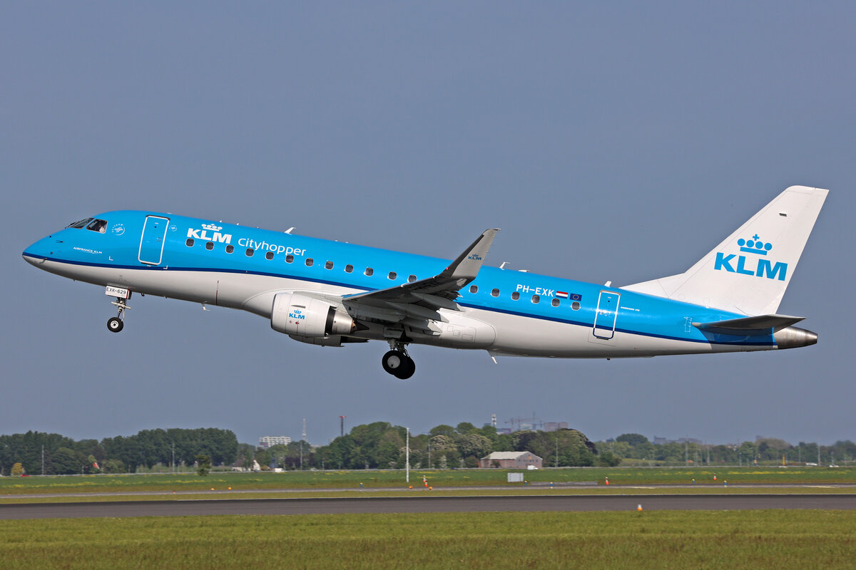 KLM Cityhopper, PH-EXK, Embraer ERJ-175STD, msn: 17000629, 18.Mai 2023, AMS Amsterdam, Netherlands.