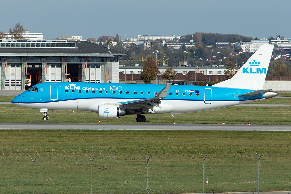 KLM - Cityhopper, PH-EXM, Embraer, ERJ-175, 27.10.2019, STR, Stuttgart, Germany





