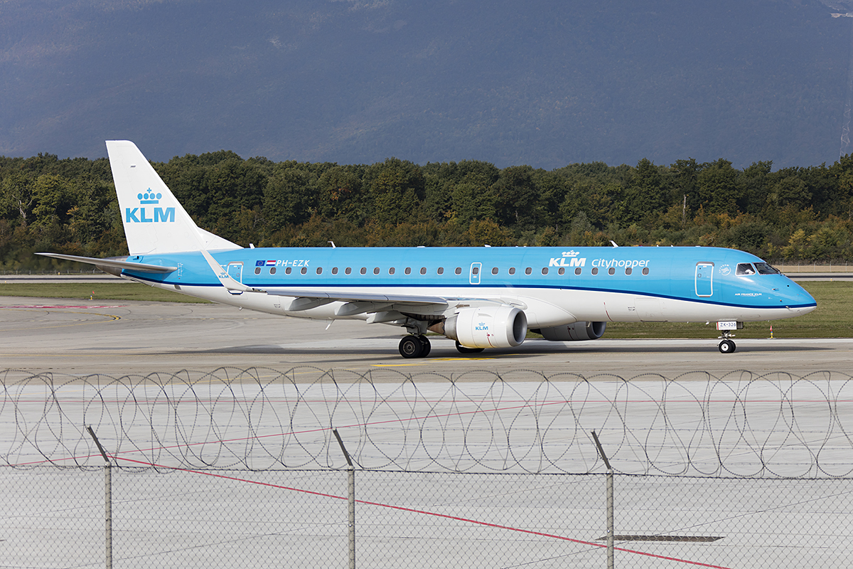 KLM - Cityhopper, PH-EZK, Embraer, ERJ-190LR, 24.09.2017, GVA, Geneve, Switzerland 



