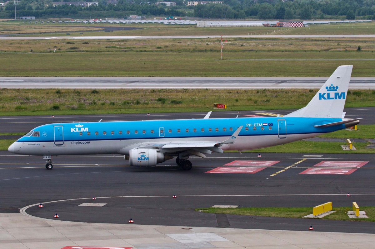 KLM Cityhopper (WA-KLC), PH-EZM, Embraer, 190 STD, 27.06.2015, DUS-EDDL, Düsseldorf, Germany