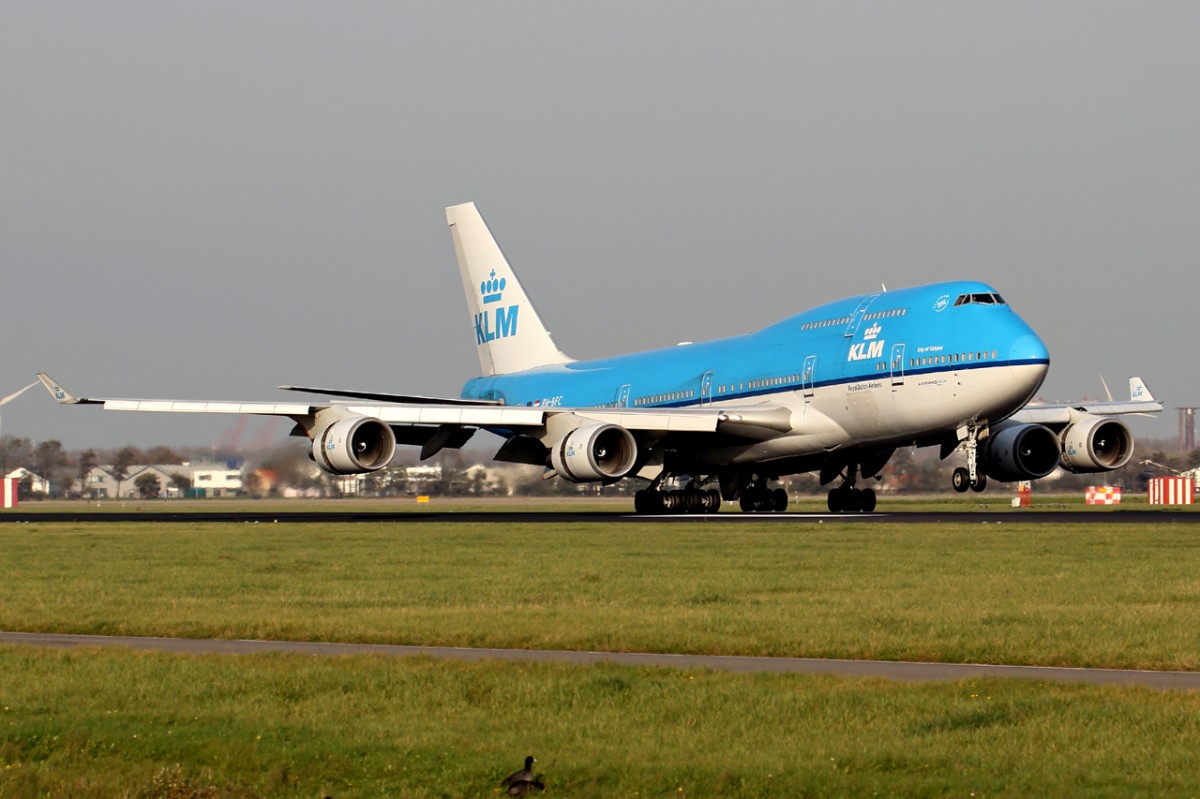 KLM PH-BFC bei der Landung in Amsterdam 1.11.2014