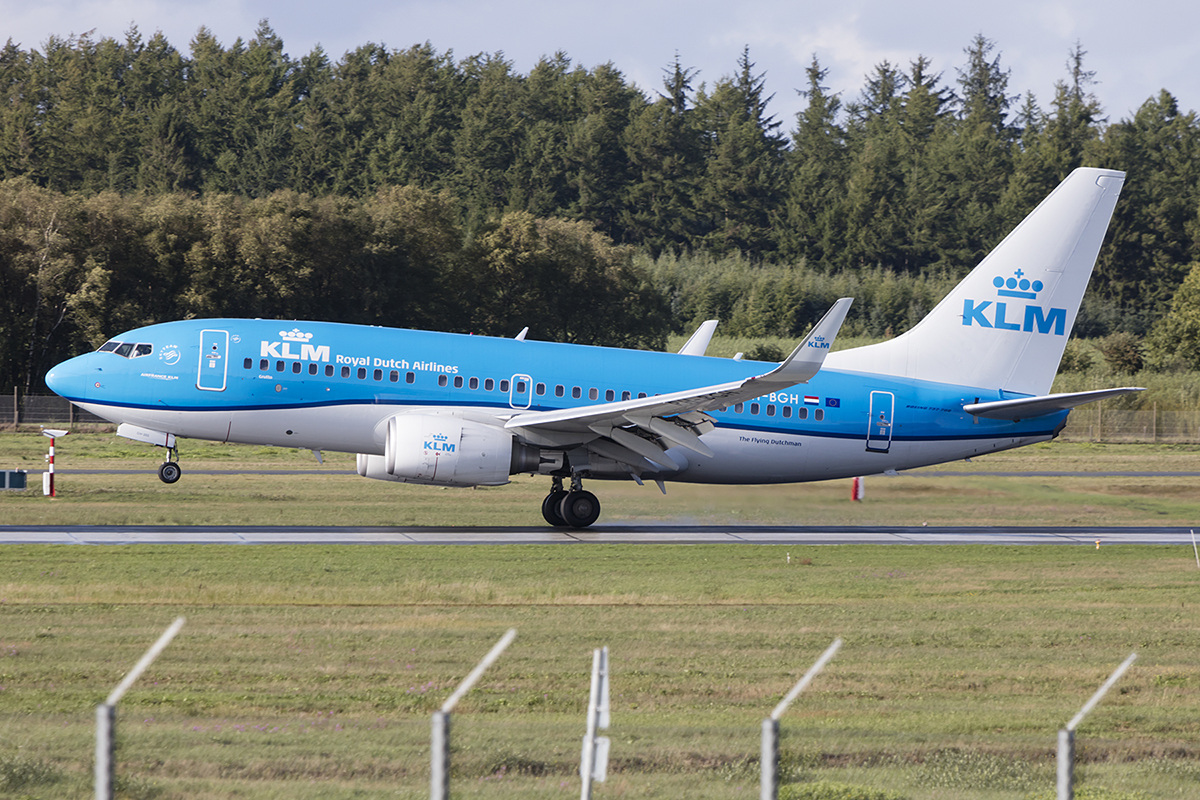 KLM, PH-BGH, Boeing, B737-7K2, 24.08.2018, BLL, Billund, Denmark 



