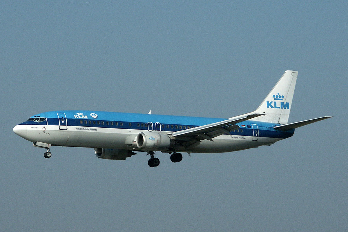 KLM Royal Dutch Airlines, PH-BDU, Boeing 737-406,  Marco Polo , 17.April 2003, ZRH Zürich, Switzerland.